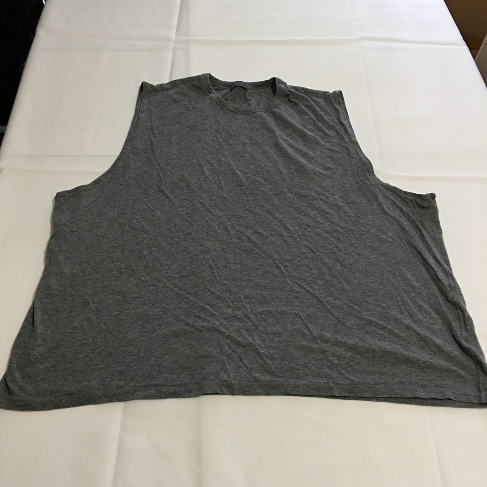 Skims Tank Top Women XL Muscle Tee Gray Sleeveless Crew Neck Stretch